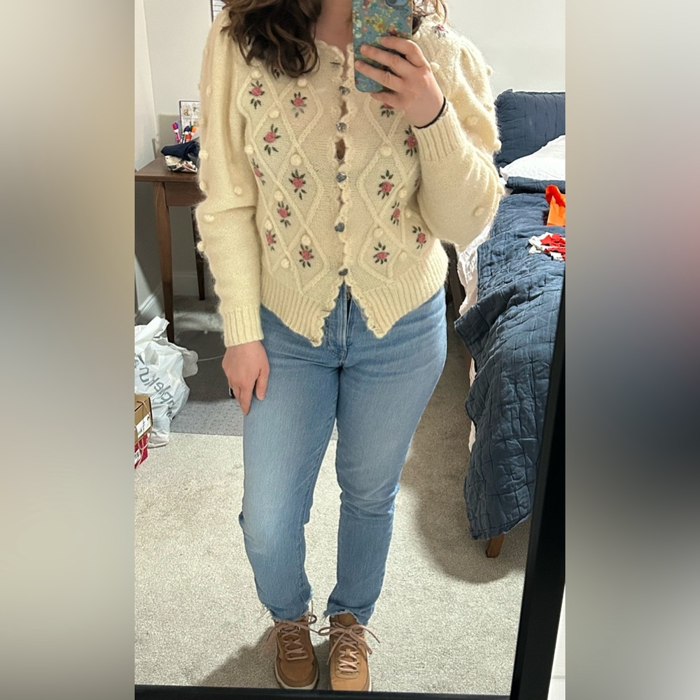 Knit Sweater— Hand Made Trachtenmode Austrian sweater - Picture 4 of 4